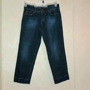 Tommy Hilfiger Hope Crop Dark Washed Capri Jeans sz 4